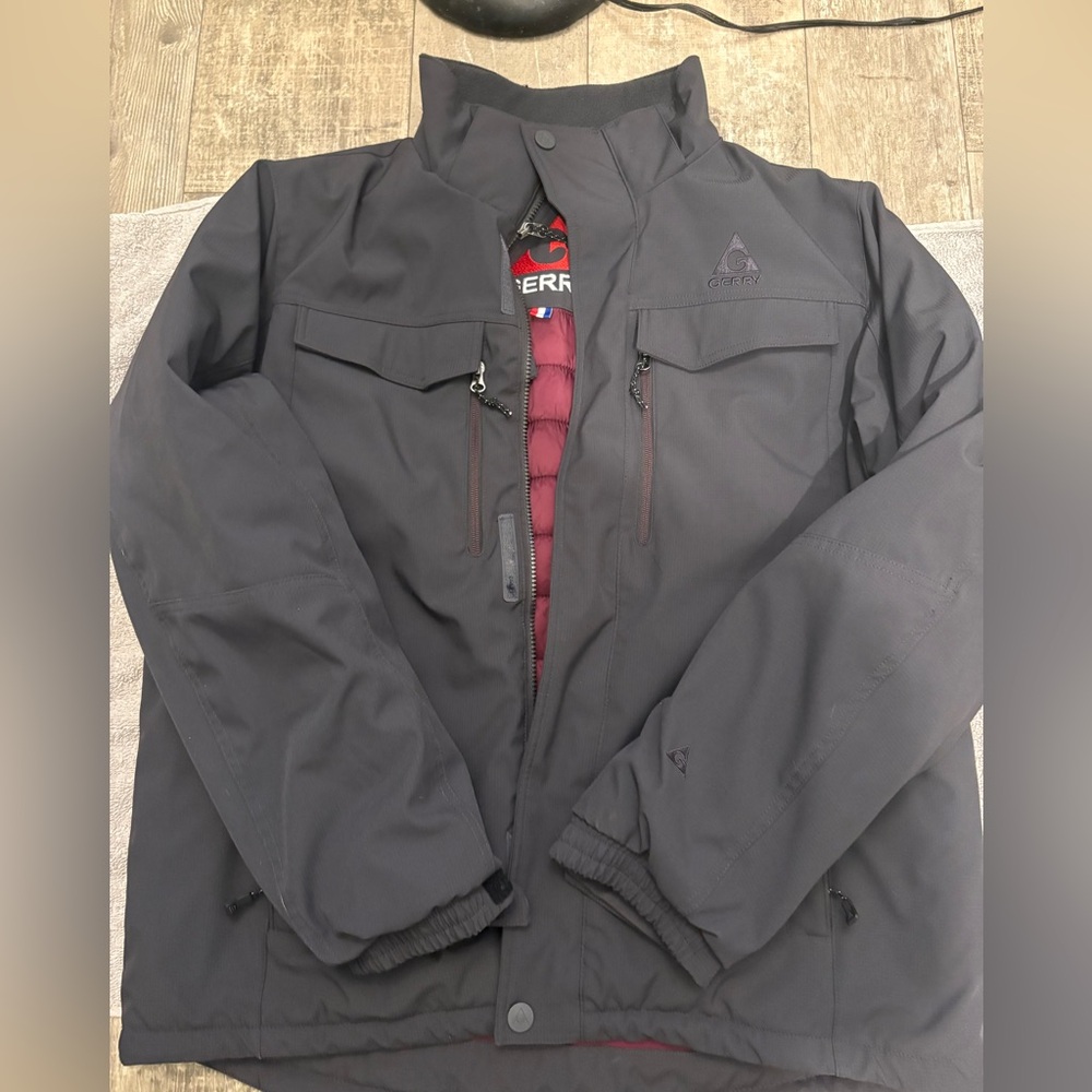 Gerry Weber Black Jacket with‎ Burgundy Lining and Red Logo